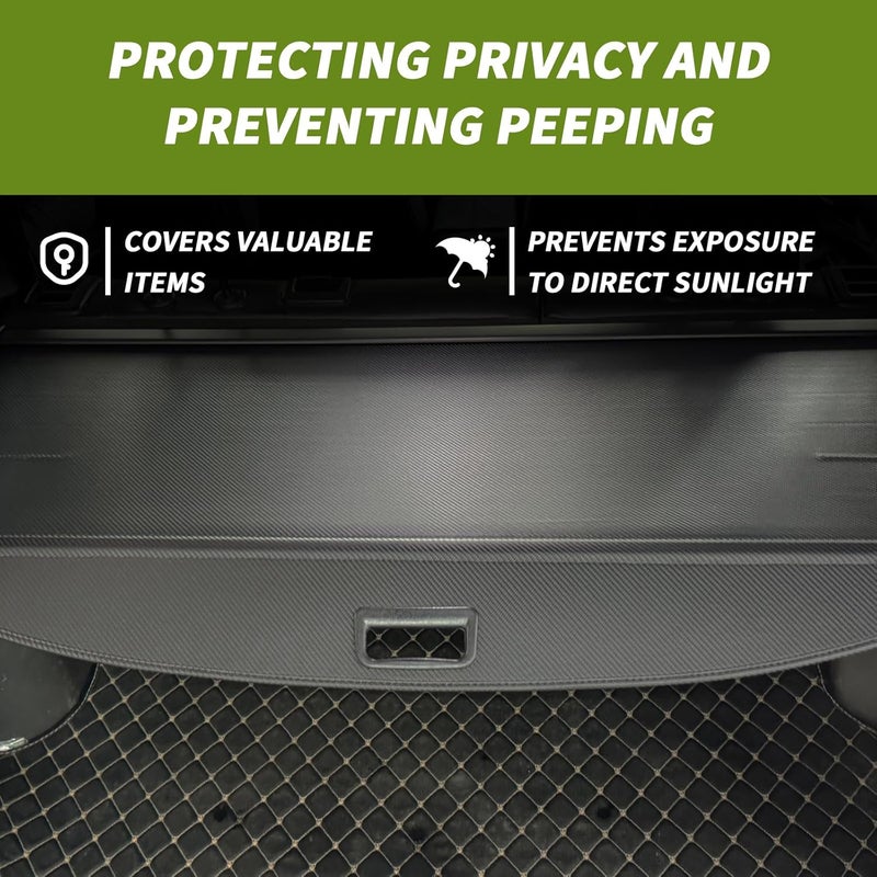 Blycorul Trunk Cargo Cover for Chevy Equinox GMC Terrain 2025 2026, with Carbon Fiber Texture, Anti - Peeping Retractable Security Shade for Privacy, SUV Accessories, Extra Cover (No Equinox EV) - Image 2